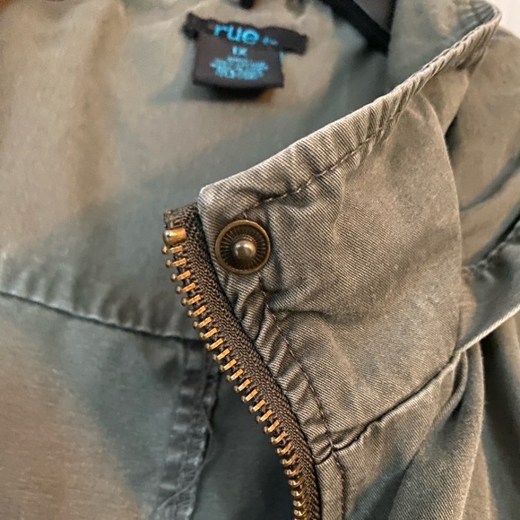 Rue21 Hooded Zip-up Green Anorak Utility Jacket | Size 1X - Picture 8 of 8